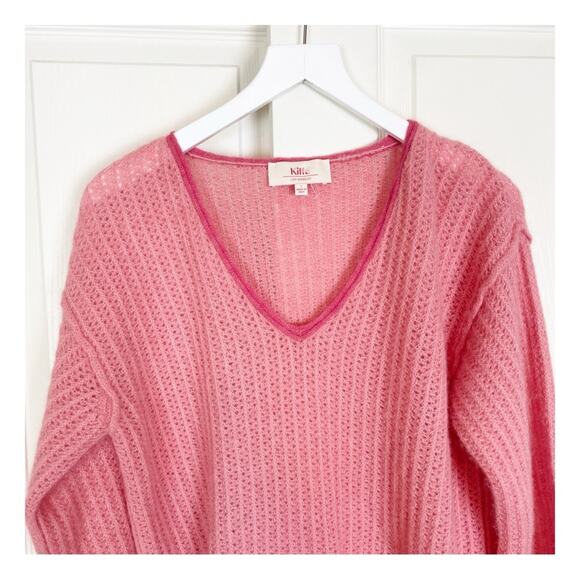 Kilte Collection Tipped V-neck Cashmere Alpaca Sweater NWOT - Picture 2 of 9